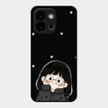 Sweet Blush Girl Glass Case Cover For Oneplus 13S 5G