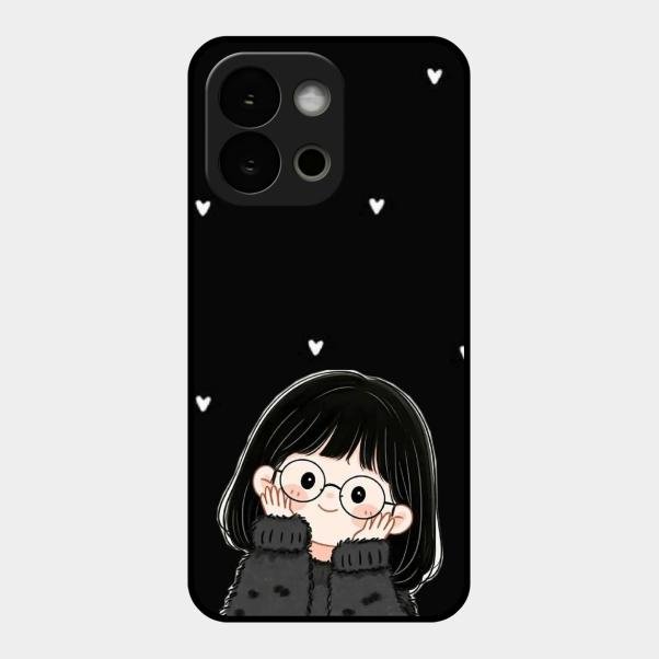 Sweet Blush Girl Glass Case Cover For Oneplus 13S 5G