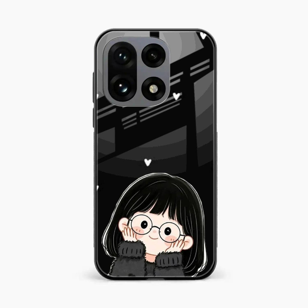 Sweet Blush Girl Glass Case Cover For OnePlus 15 5G