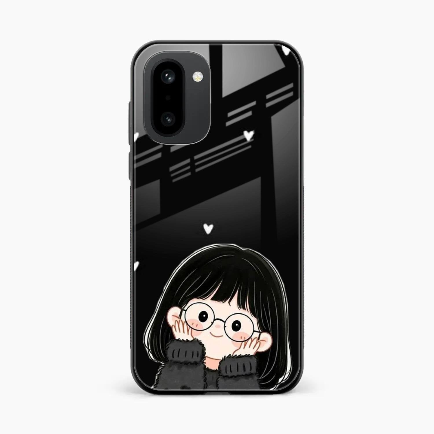 Sweet Blush Girl Glass Case Cover For OnePlus 15R 5G