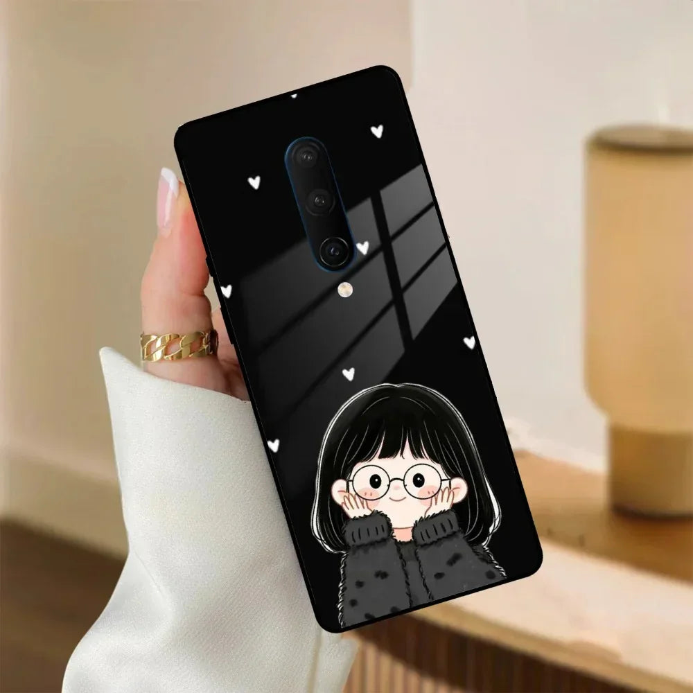 Sweet Blush Girl Glass Case Cover For OnePlus - ShopOnCliQ