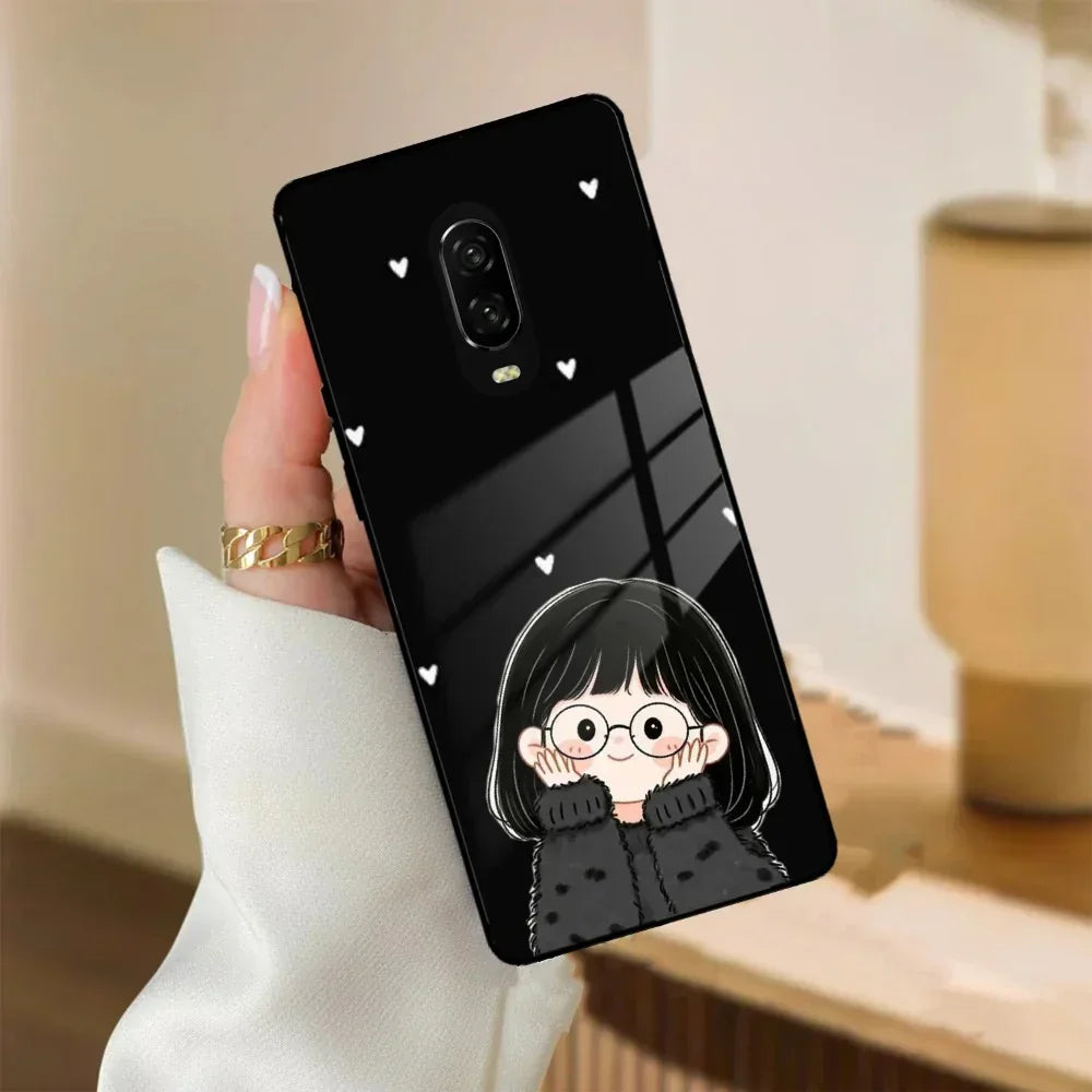 Sweet Blush Girl Glass Case Cover For OnePlus - ShopOnCliQ