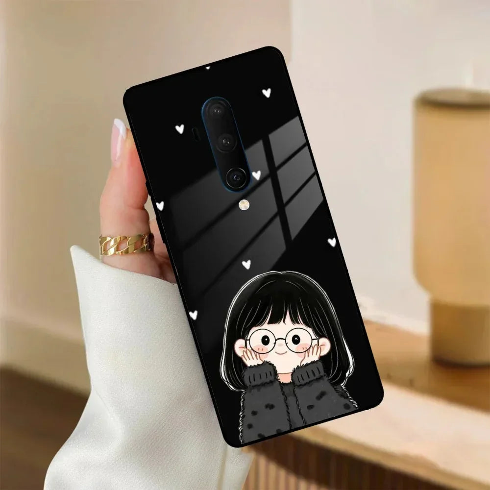 Sweet Blush Girl Glass Case Cover For OnePlus - ShopOnCliQ