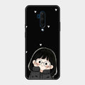 Sweet Blush Girl Glass Case Cover For Oneplus 7T Pro