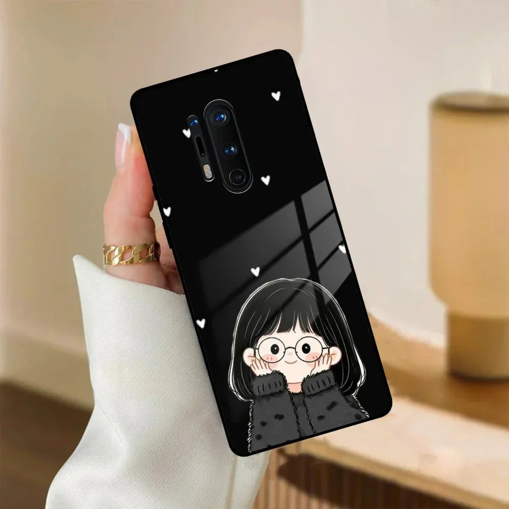 Sweet Blush Girl Glass Case Cover For OnePlus - ShopOnCliQ