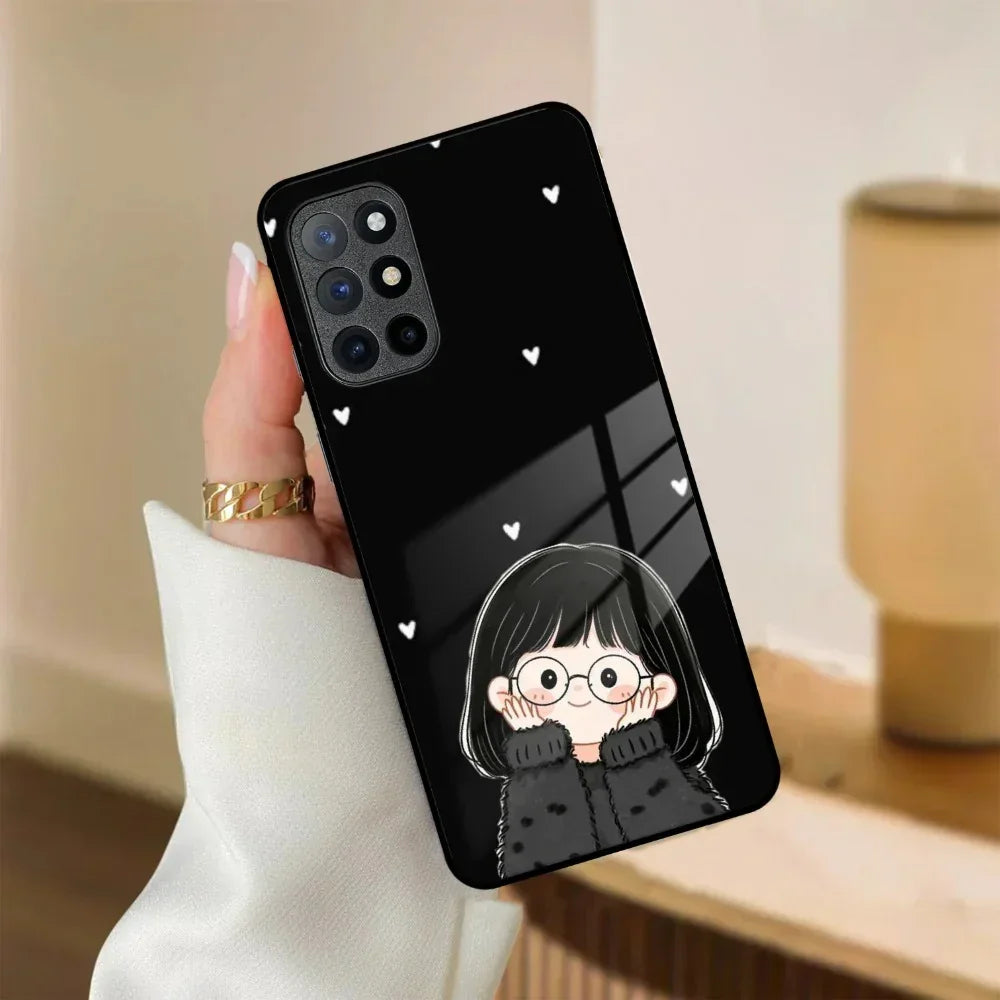 Sweet Blush Girl Glass Case Cover For OnePlus - ShopOnCliQ