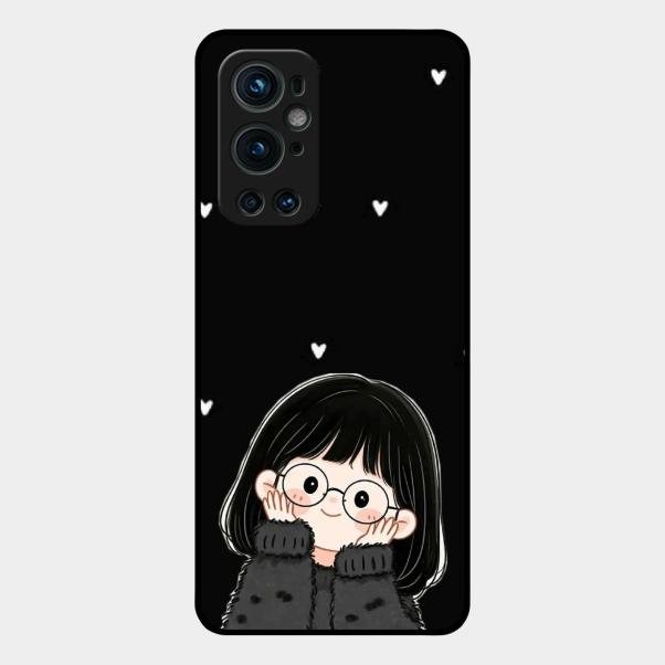 Sweet Blush Girl Glass Case Cover For Oneplus 9 Pro 5G