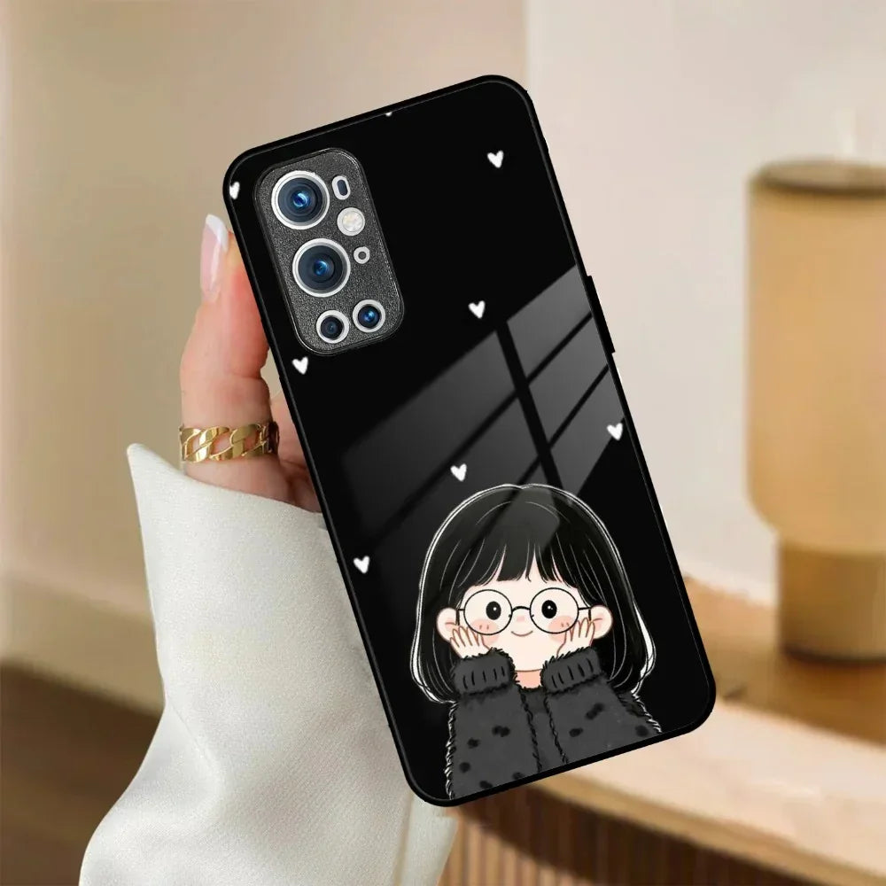 Sweet Blush Girl Glass Case Cover For OnePlus - ShopOnCliQ