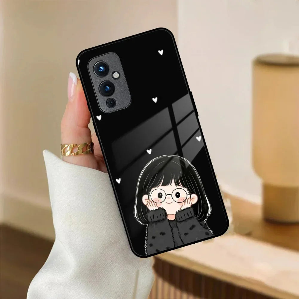 Sweet Blush Girl Glass Case Cover For OnePlus - ShopOnCliQ