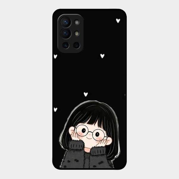 Sweet Blush Girl Glass Case Cover For Oneplus 9R 5G