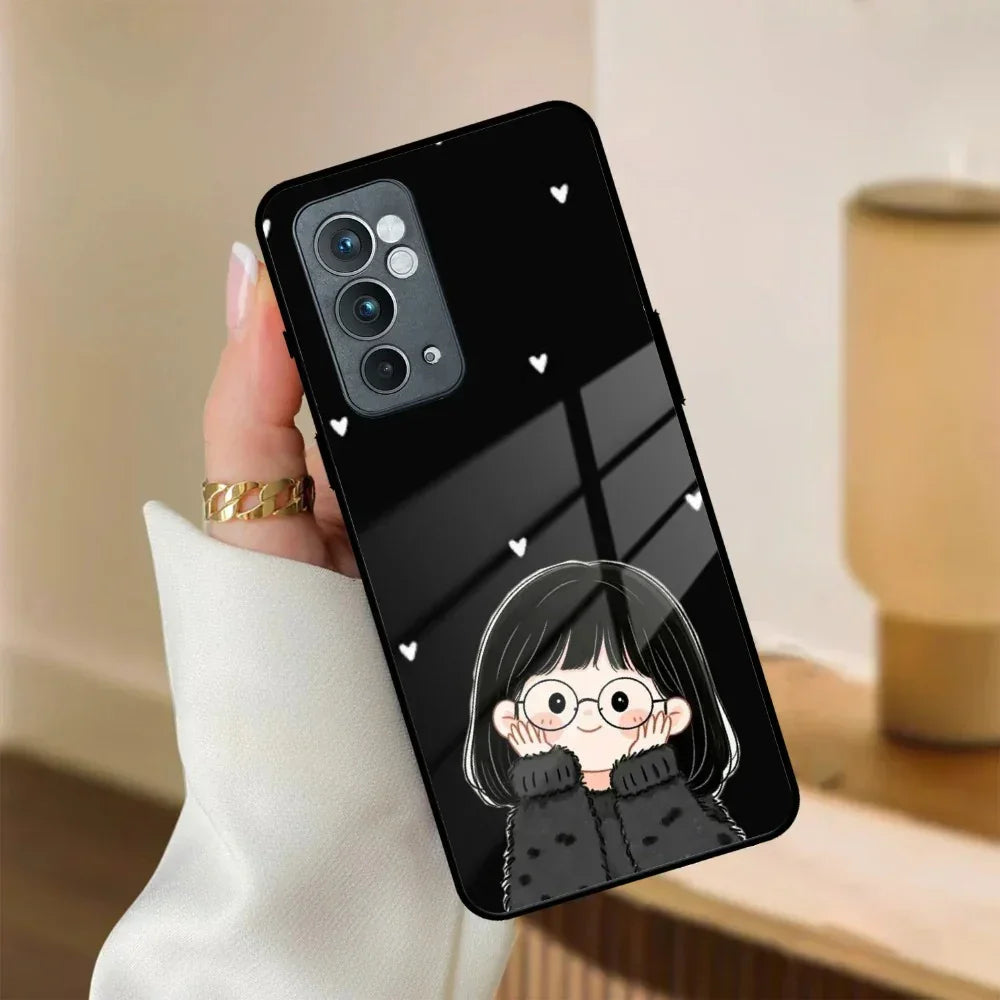 Sweet Blush Girl Glass Case Cover For OnePlus - ShopOnCliQ