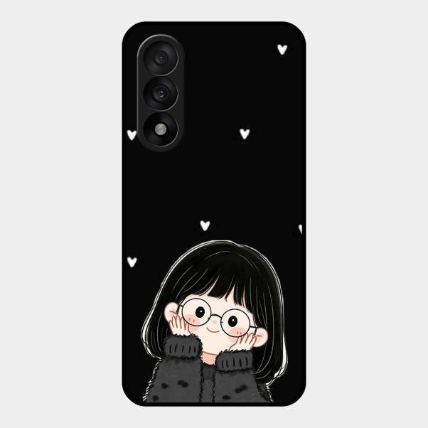 Sweet Blush Girl Glass Case Cover For Oneplus Nord 5 5G