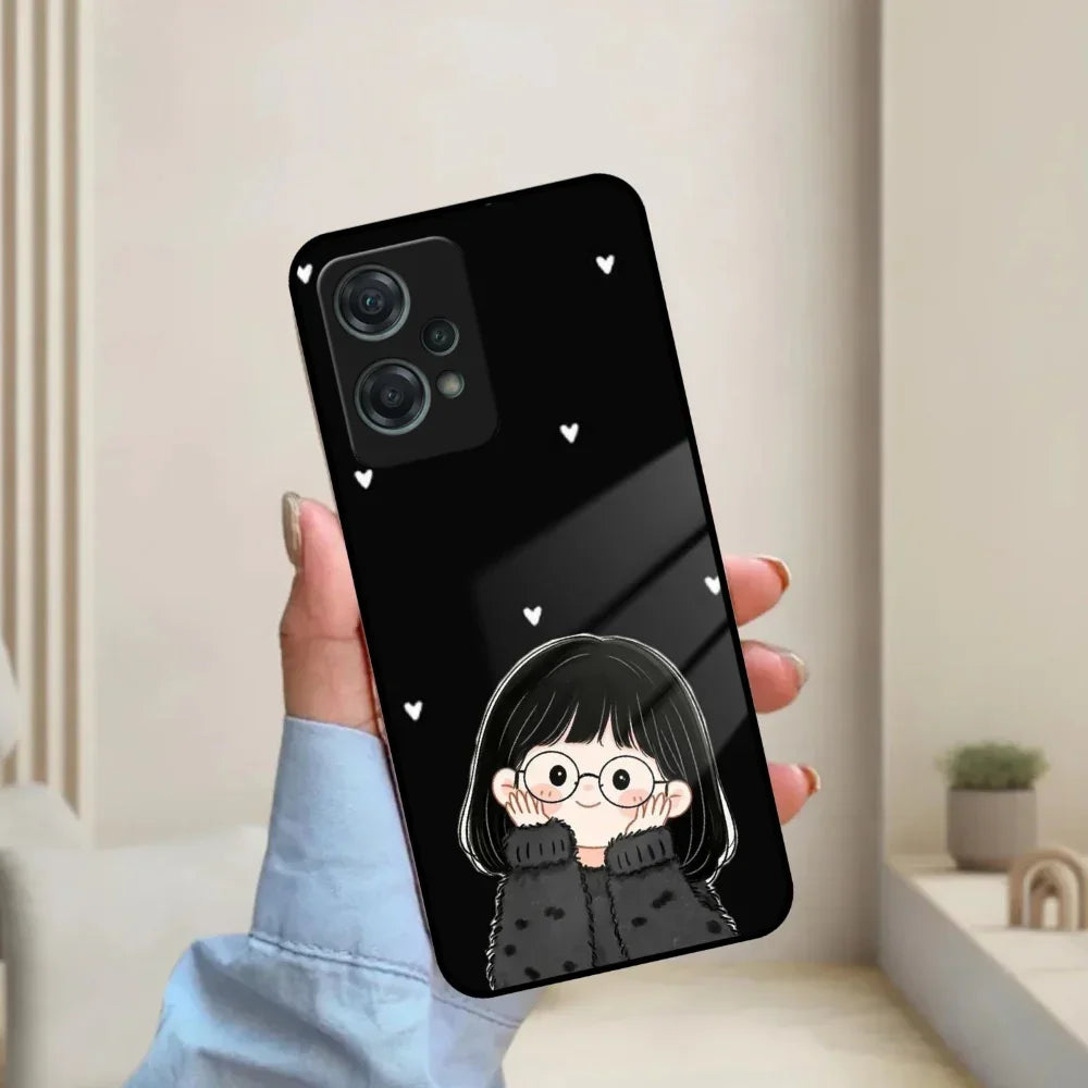 Sweet Blush Girl Glass Case Cover For OnePlus - ShopOnCliQ