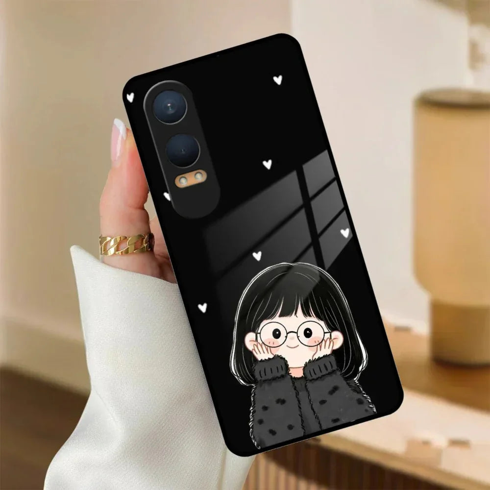 Sweet Blush Girl Glass Case Cover For OnePlus - ShopOnCliQ