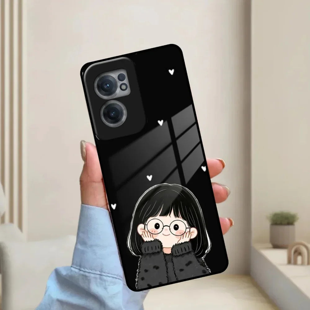Sweet Blush Girl Glass Case Cover For OnePlus - ShopOnCliQ