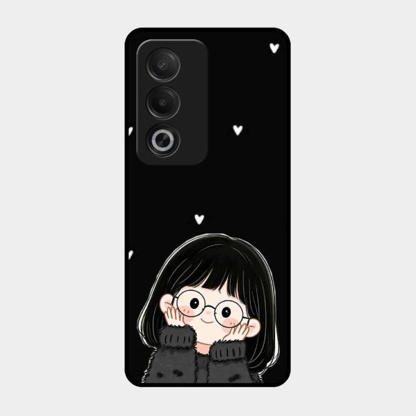 Sweet Blush Girl Glass Case Cover For Oppo A3 Pro 5G