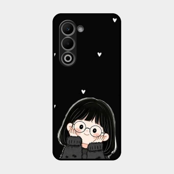 Sweet Blush Girl Glass Case Cover For Oppo A5 5G