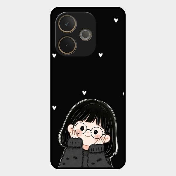 Sweet Blush Girl Glass Case Cover For Oppo A5 Pro 5G