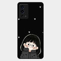 Sweet Blush Girl Glass Case Cover For Oppo A55