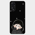 Sweet Blush Girl Glass Case Cover For Oppo A78 5G