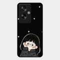 Sweet Blush Girl Glass Case Cover For Oppo A79 5G