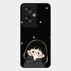 Sweet Blush Girl Glass Case Cover For Oppo A79 5G