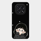 Sweet Blush Girl Glass Case Cover For Oppo F29 5G
