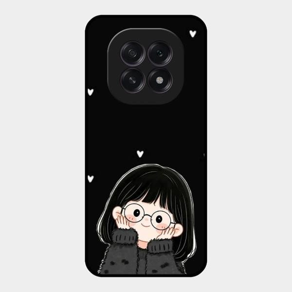 Sweet Blush Girl Glass Case Cover For Oppo F29 5G