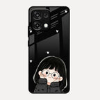Sweet Blush Girl Glass Case Cover For Oppo F31 5G