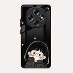 Sweet Blush Girl Glass Case Cover For Oppo F31 Pro 5G
