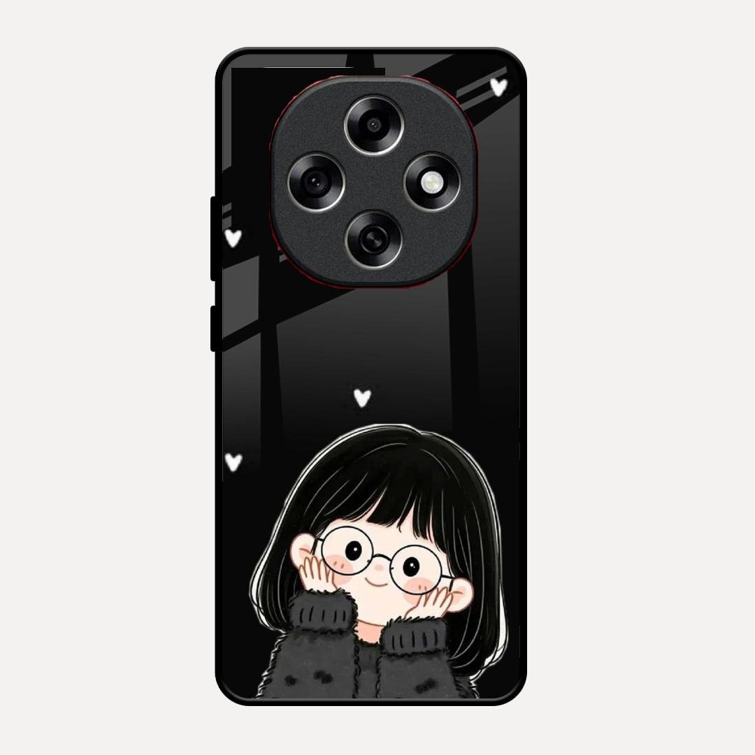 Sweet Blush Girl Glass Case Cover For Oppo F31 Pro 5G