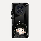 Sweet Blush Girl Glass Case Cover For Oppo F31 Pro Plus 5G