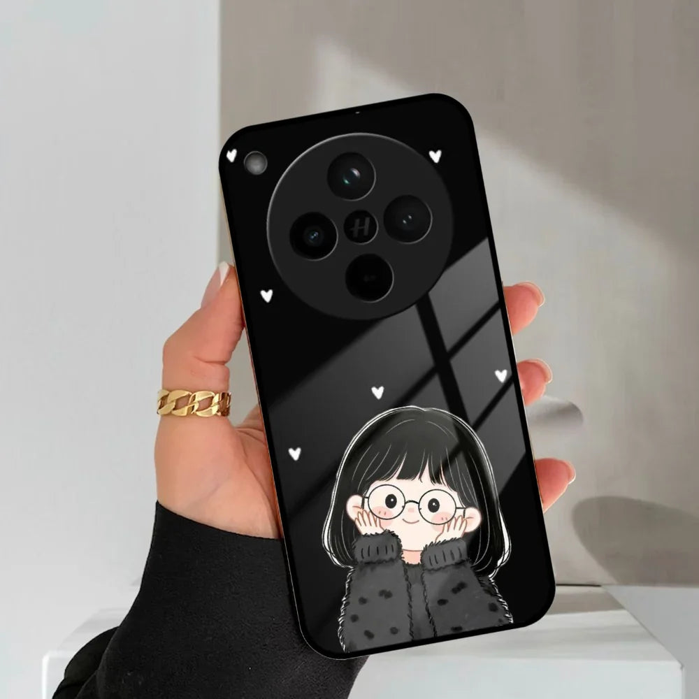 Sweet Blush Girl Glass Case Cover For Oppo - ShopOnCliQ