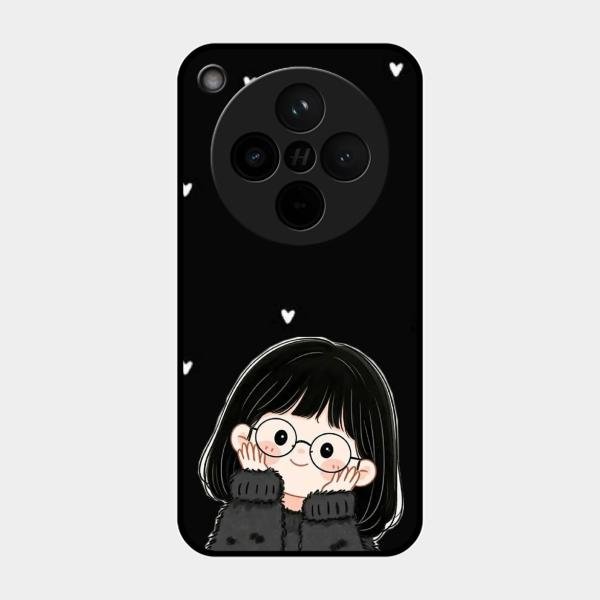 Sweet Blush Girl Glass Case Cover For Oppo Find X8 5G