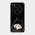 Sweet Blush Girl Glass Case Cover For Oppo Find X8 Pro 5G
