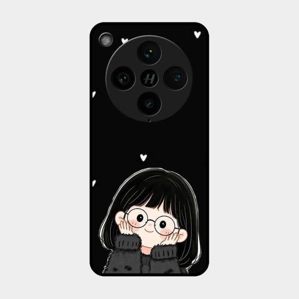 Sweet Blush Girl Glass Case Cover For Oppo Find X8 Pro 5G