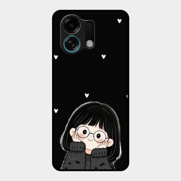 Sweet Blush Girl Glass Case Cover For Oppo K13 Turbo 5G
