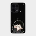 Sweet Blush Girl Glass Case Cover For Oppo Reno 13 5G