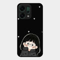 Sweet Blush Girl Glass Case Cover For Oppo Reno 14 5G