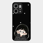 Sweet Blush Girl Glass Case Cover For Oppo Reno 14 Pro 5G