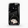 Sweet Blush Girl Glass Case Cover For Oppo Reno 15 5G