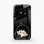 Sweet Blush Girl Glass Case Cover For Oppo Reno 15 5G