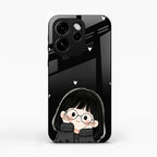 Sweet Blush Girl Glass Case Cover For Oppo Reno 15C 5G