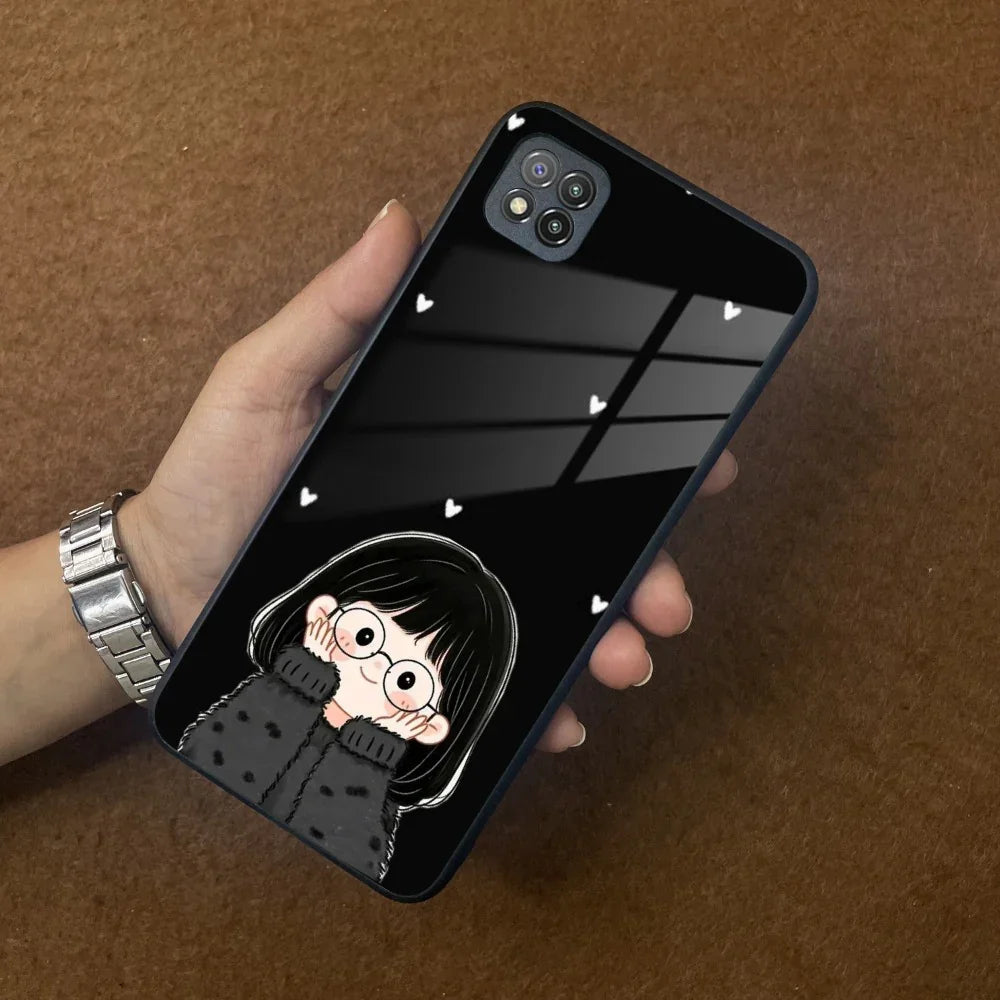 Sweet Blush Girl Glass Case Cover For Poco - ShopOnCliQ
