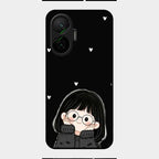 Sweet Blush Girl Glass Case Cover For Poco F7 5G