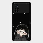 Sweet Blush Girl Glass Case Cover For Poco X4 Pro 5G