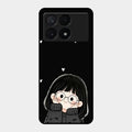 Sweet Blush Girl Glass Case Cover For Poco X6 Pro 5G