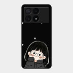 Sweet Blush Girl Glass Case Cover For Poco X6 Pro 5G