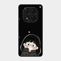Sweet Blush Girl Glass Case Cover For Poco X7 5G