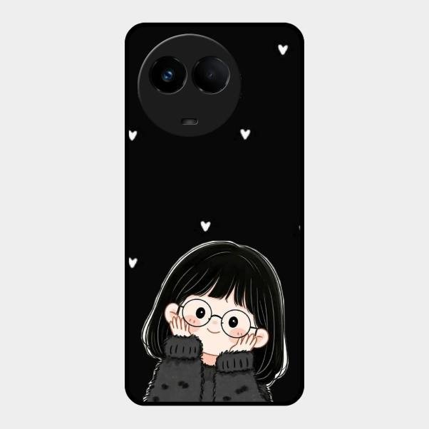 Sweet Blush Girl Glass Case Cover For Realme 11 5G